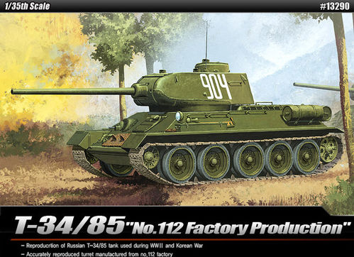 T-34/85 "No.112 Factory Production" 1/35 ACADEMY