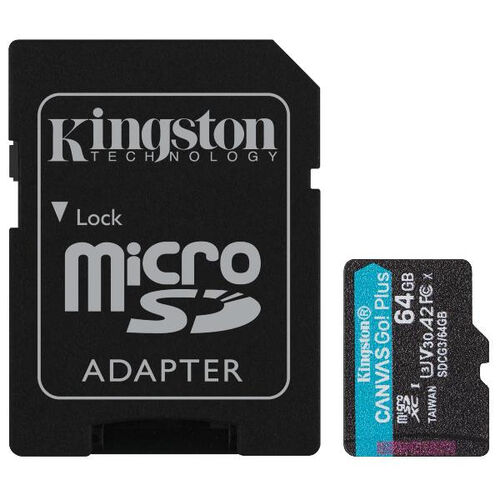 TARJETA MICROSD 64GB U3 V30 A2 170MB/s KINGSTON