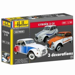 CITROEN 2CV ED. ESPECIAL 3 DECORACIONES 1/24 HELLER