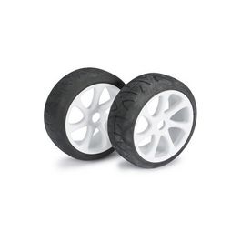 RUEDAS ASFALTO 1/8 2UD  LLANTAS 7 RADIOS BLANCAS