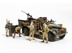 LRDG CAMIONETA BRITANICA NORTE AFRICA 7 FIGURAS 1/35 TAMIYA