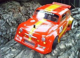 CARROCERIA FIAT 500 ABARTH 1/10 190MM SIN PINTAR