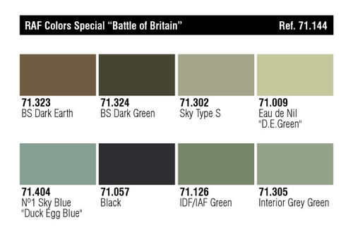 BATALLA DE INGLATERRA SET COLORES MODELAIR VALLEJO