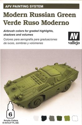 AFV VERDE RUSO MODERNO  VALLEJO SET 6 UD
