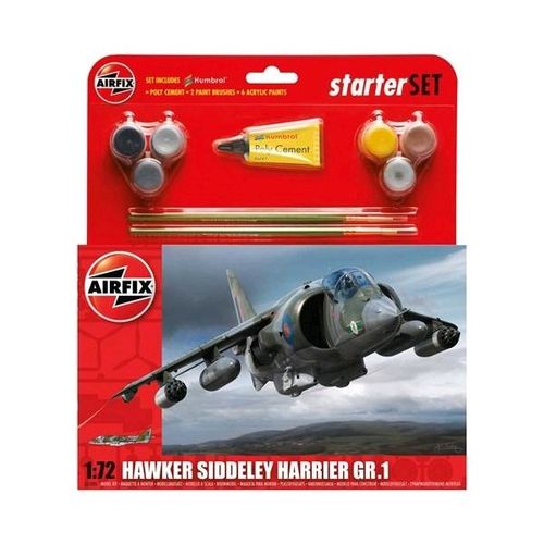 HAWKER HARRIER GR1 STARTER SET 1/72 AIRFIX