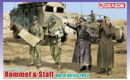 ROMMEL Y PERSONAL AFRICA 1942 1/35 DRAGON