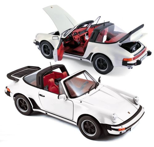 PORSCHE 911 TURBO TARGA 1987 BLANCO 1/18 NOREV