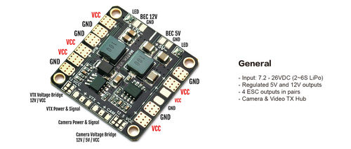 PLACA DISTRIBUIDORA 5V Y 12V MATEK