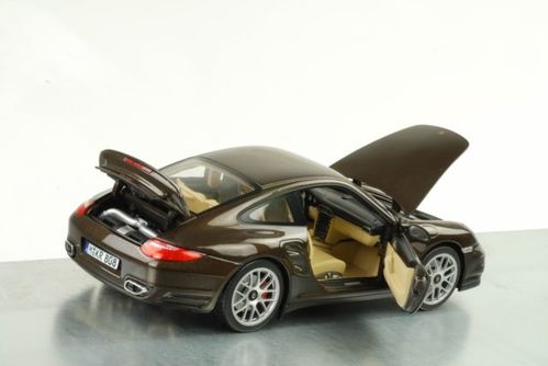 PORSCHE 911 TURBO 2010 MARRON METALIZADO 1/18 NOREV