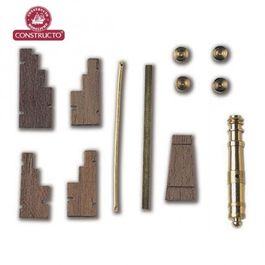 CAÑON CUREÑA MADERA 36X6 2UDS CONSTRUCTO