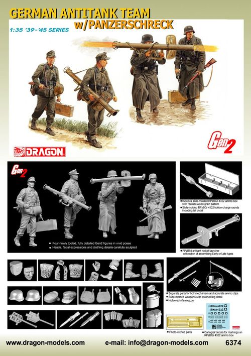 CAZACARROS  ALEMANES WWII PANZERSCHRECK 1/35 DRAGON