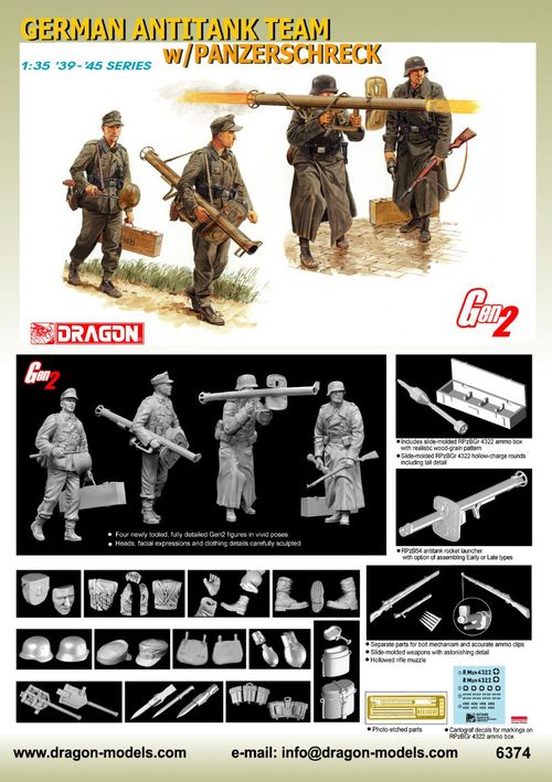 CAZACARROS  ALEMANES WWII PANZERSCHRECK 1/35 DRAGON