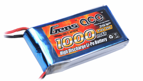 GENS ACE 1000mAh 7,4V 25C LIPO