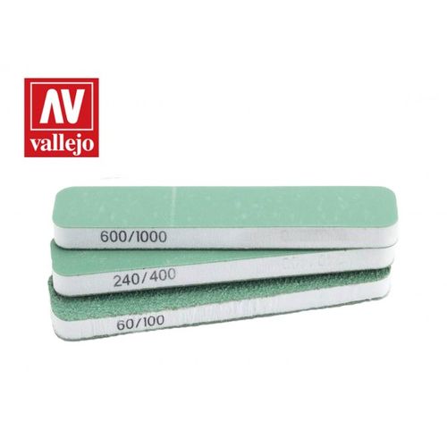 FLEXI SANDERS TACO LIJA 3UDS 90X19X6mm VALLEJO TOOLS