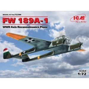 FW 189A-1 AVION RECONOCIMIENTO DEL EJE 1/72 ICM