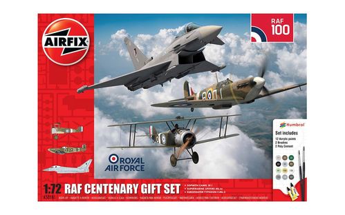 SET CENTENARIO RAF 1/72 AIRFIX CAMEL, SPITFIRE, TYPHOON