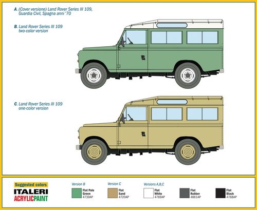 LAND ROVER SERIE III 109 "GUARDIA CIVIL" 1/35 ITALERI