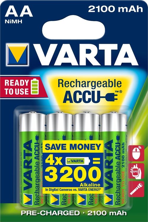 VARTA AA PILA RECARGABLE 2100 mAh (4uds)