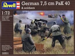 PAK 40 ANTITANQUE 7,5CM  Y SOLDADOS ALEMANES 1/72 REVELL