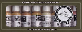 SET PIEL 8 COLORES VALLEJO