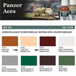 PANZER SET Nº6 MODELCOLOR VALLEJO CARNE Y SPLINTER CAMUFLAJE