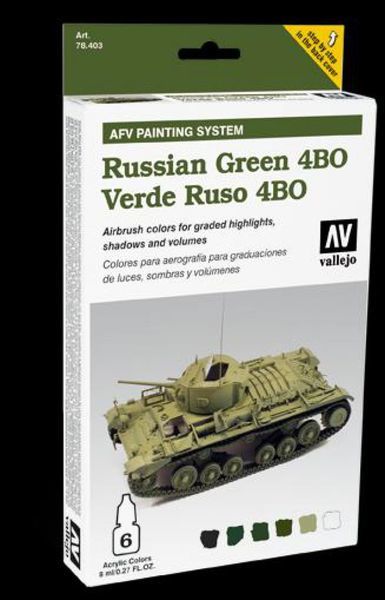 AFV VERDE RUSO SET 6 COLORES VALLEJO