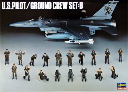 PILOTOS Y PERSONAL US 1/48 SET B HASEGAWA