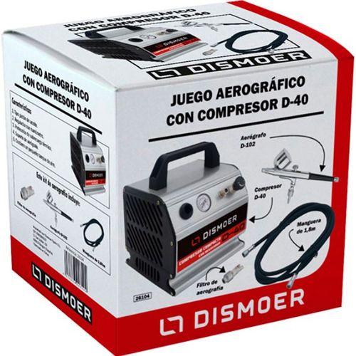 SET AEROGRAFIA D-40 COMPRESOR+CALDERIN+FILTRO Y MANGUERA DISMOER