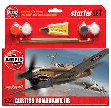 SET CURTISS P-40B KITTYHAWK 1/72 AIRFIX STARTER SET