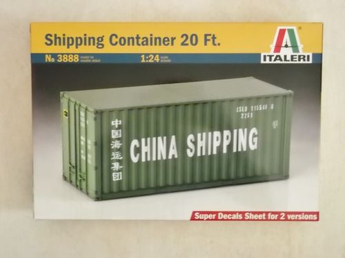 CONTAINER TRANSPORTE CONTENEDOR 20 PIES 1/24 ITALERI