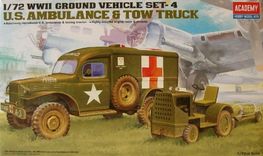 AMBULANCIA Y TRACTOR US  1/72 ACADEMY