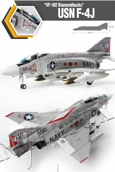 F-4J VF-102 DIAMONDBACKS 1/48 ACADEMY