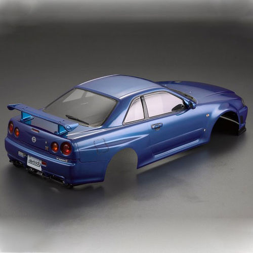 NISSAN SKYLINE R34 AZUL METALICO PINTADO 195MM 1/10 KILLERBODY