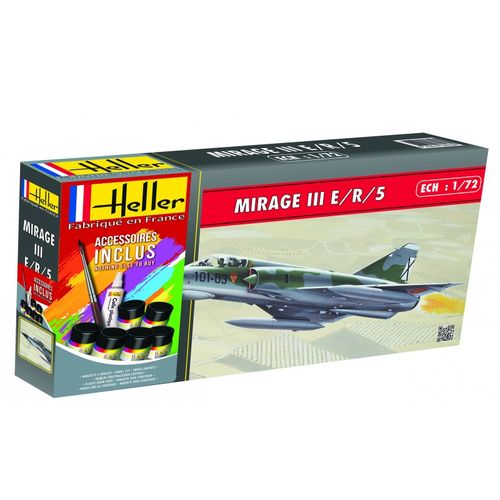 AMD MIRAGE IIIE/R/5 BA 1/72 HELLER STARTER SET