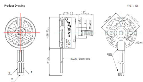 MOTOR TATTU 2305 2450KV