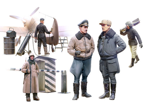 PERSONAL Y PILOTOS LUFTWAFFE UNIFORME INVIERNO 1/48 ICM