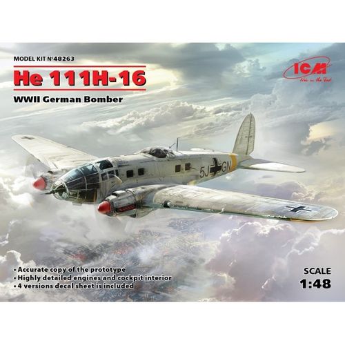 He 111H-16 BOMBARDERO ALEMAN WWII 1/48 ICM