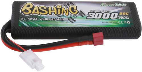 LIPO 3000MAH 2S 50C 7.4V HC BASHING GENSACE DEANS CAJA DURA