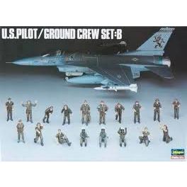 PILOTOS Y PERSONAL DE TIERRA USA  SET B 1/48 HASEGAWA