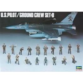 PILOTOS Y PERSONAL DE TIERRA USA SET B 1/48 HASEGAWA