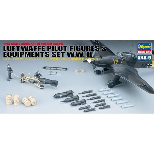 ARMAMENTO Y FIGURAS LUFTWAFFE 2GM 1/48 HASEGAWA