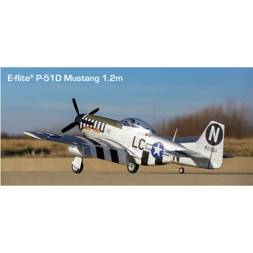 P-51D MUSTANG 1.2m BNF CON AS3X EFLITE