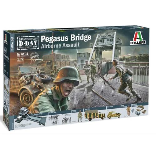 PUENTE PEGASUS ASALTO AEREO DIORAMA 1/72 ITALERI