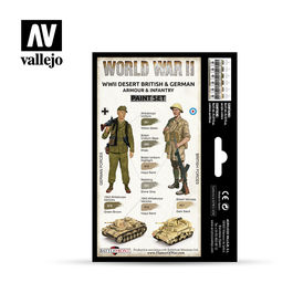 BRITANICOS Y ALEMANES DESIERTO WWII MODELCOLOR SET VALLEJO