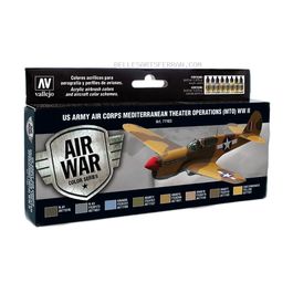 EJERCITO AMERICANO AIRE MEDITERRANEO WWII MODELAIR SET VALLEJO