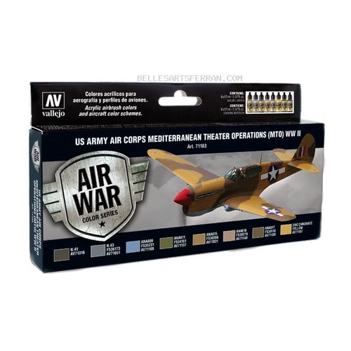 EJERCITO AMERICANO AIRE MEDITERRANEO WWII MODELAIR SET VALLEJO