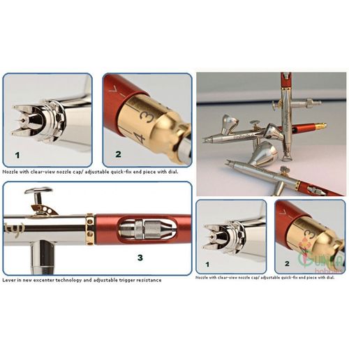 INFINITY 2 EN 1 AEROGRAFO HARDER & STEENBECK BY VALLEJO