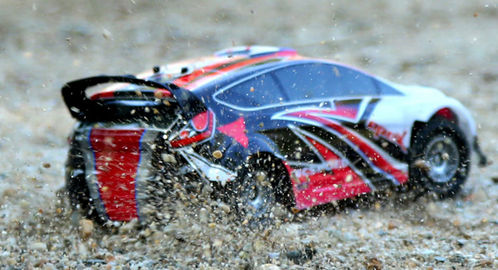 COCHE RALLY 1/18 RTR ROJO 4X4 WLTOYS