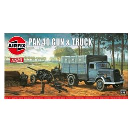 CAÑON ANTITANQUE PAK 40 Y CAMION 1/76 AIRFIX