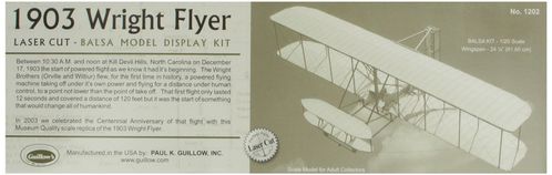 FLYER 1903 WRIGHT 1/20 GUILLOWS
